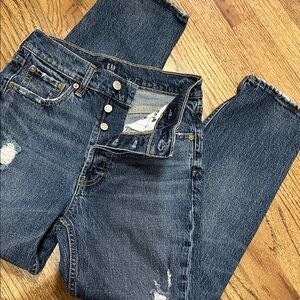 Gap Cheeky straight jeans women’s size 26/2 distressed denim